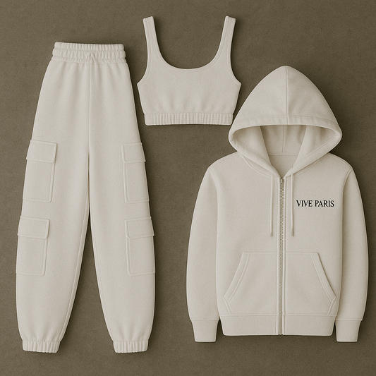 WOMEN'S HOODIE, CAMISOLE TOP & JOGGERS COMBO