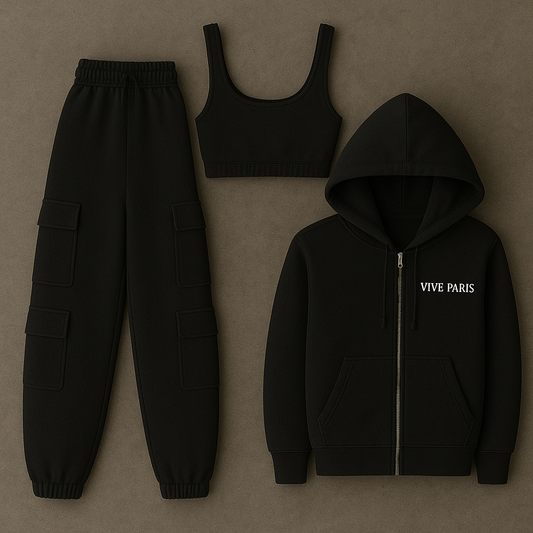WOMEN'S HOODIE, CAMISOLE TOP & JOGGERS COMBO