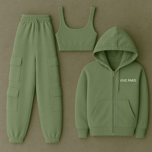 WOMEN'S HOODIE, CAMISOLE TOP & JOGGERS COMBO